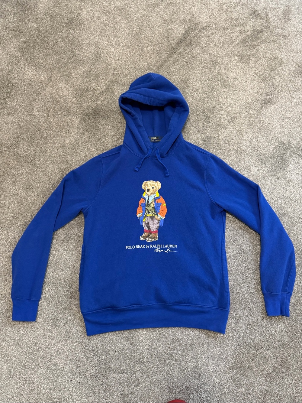 Polo Ralph Lauren Royal blue Polo Bear Fleece Hoodie Size Small